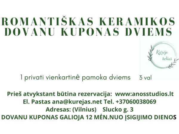 Dovanų kuponas romantiskas lipdymas